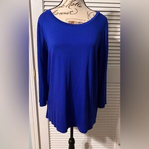 Cable & Gauge Women's Cobalt Blue 3/4 Sleeve Top